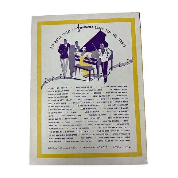 The Hills Of Old Wyomin Sheet Music Palm Springs Leo Robin Ralph Rainger - Picture 5 of 5